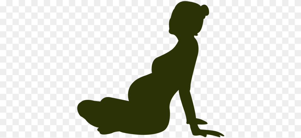Pregnant Woman Sitting Silhouette Pregnant Woman Silhouette, Kneeling, Person Png