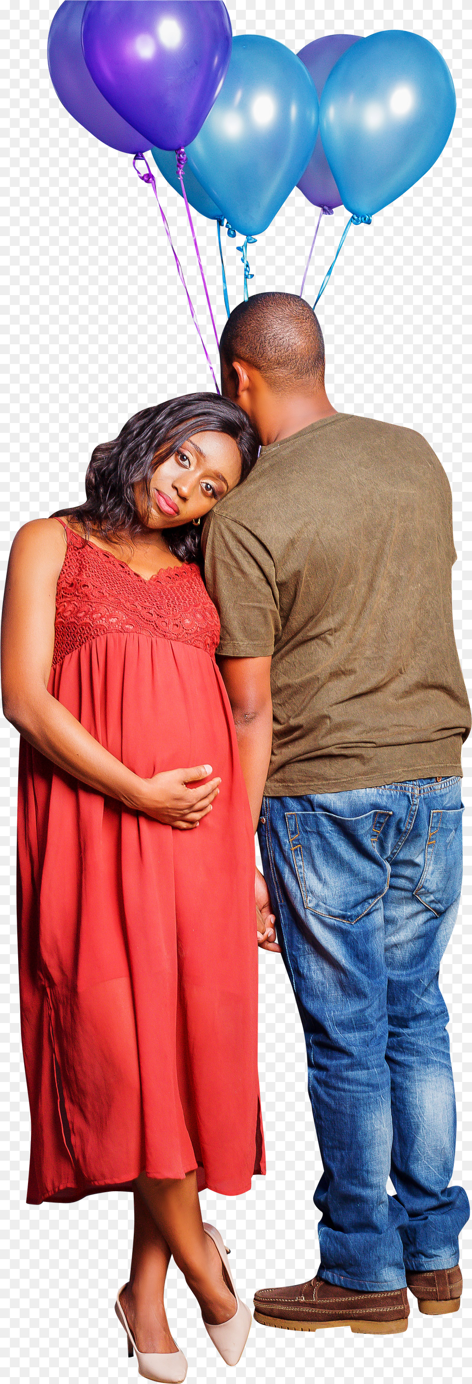 Pregnant Woman Standing Next To Man, Cartoon, Person Free Png Download