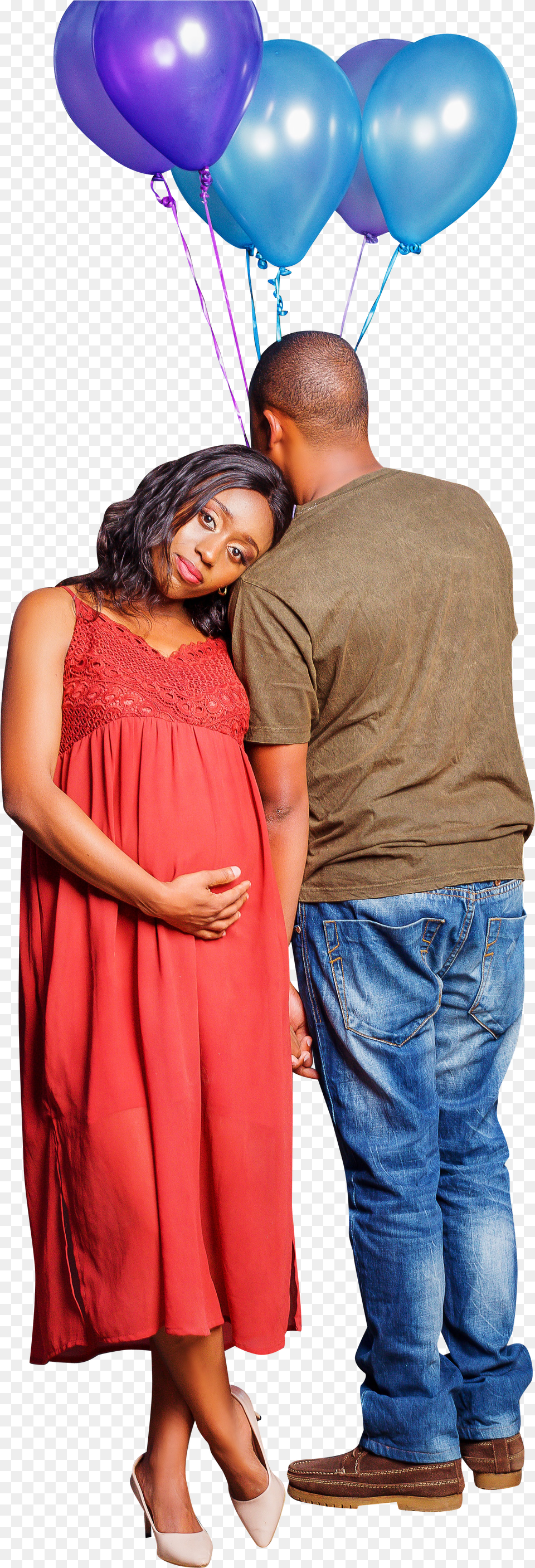 Pregnant Woman Standing Next To Man Transparent Background Transparent People Hugging Png