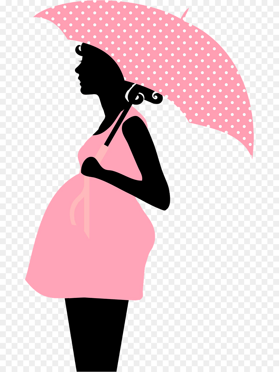 Pregnant Woman Under Umbrella Clipart, Photography, Adult, Person, Female Free Png