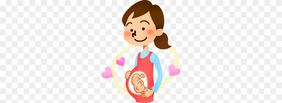 Pregnant Woman With Hearts Free Clipart Illustrations, Face, Head, Person, Photography Png Image