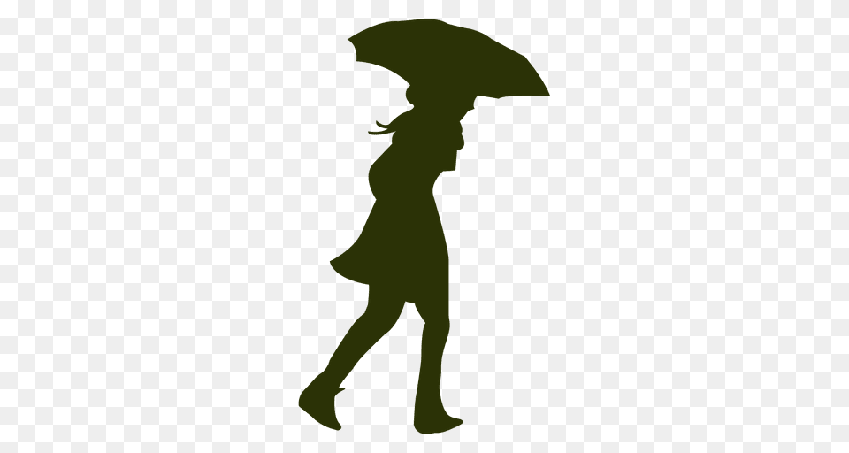 Pregnant Woman With Umbrella Clipart Clip Art Images, Silhouette, Person, Face, Head Png Image