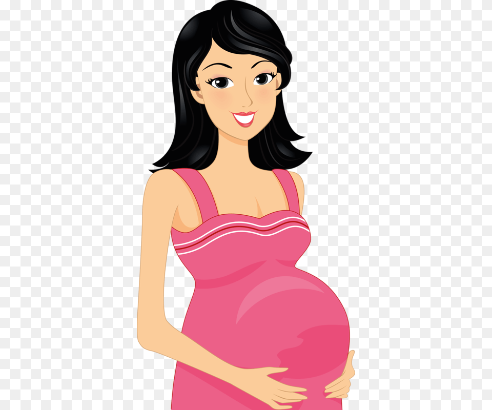 Pregnant Women Cartoon Download Pregnant Woman Clipart, Adult, Person, Formal Wear, Female Free Png