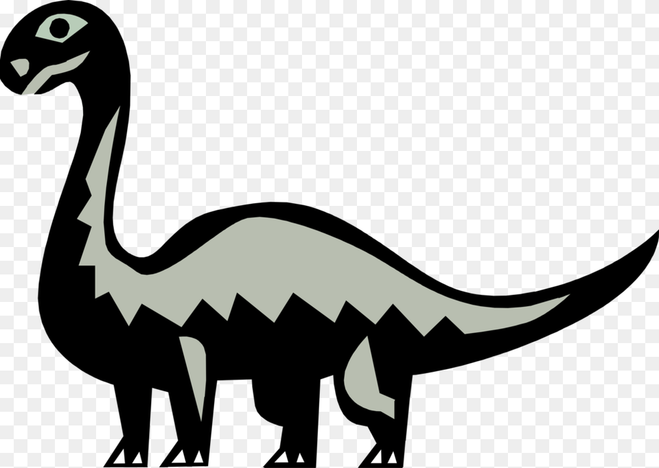 Prehistoric Brontosaurus Dinosaur, Stencil, Animal Free Transparent Png