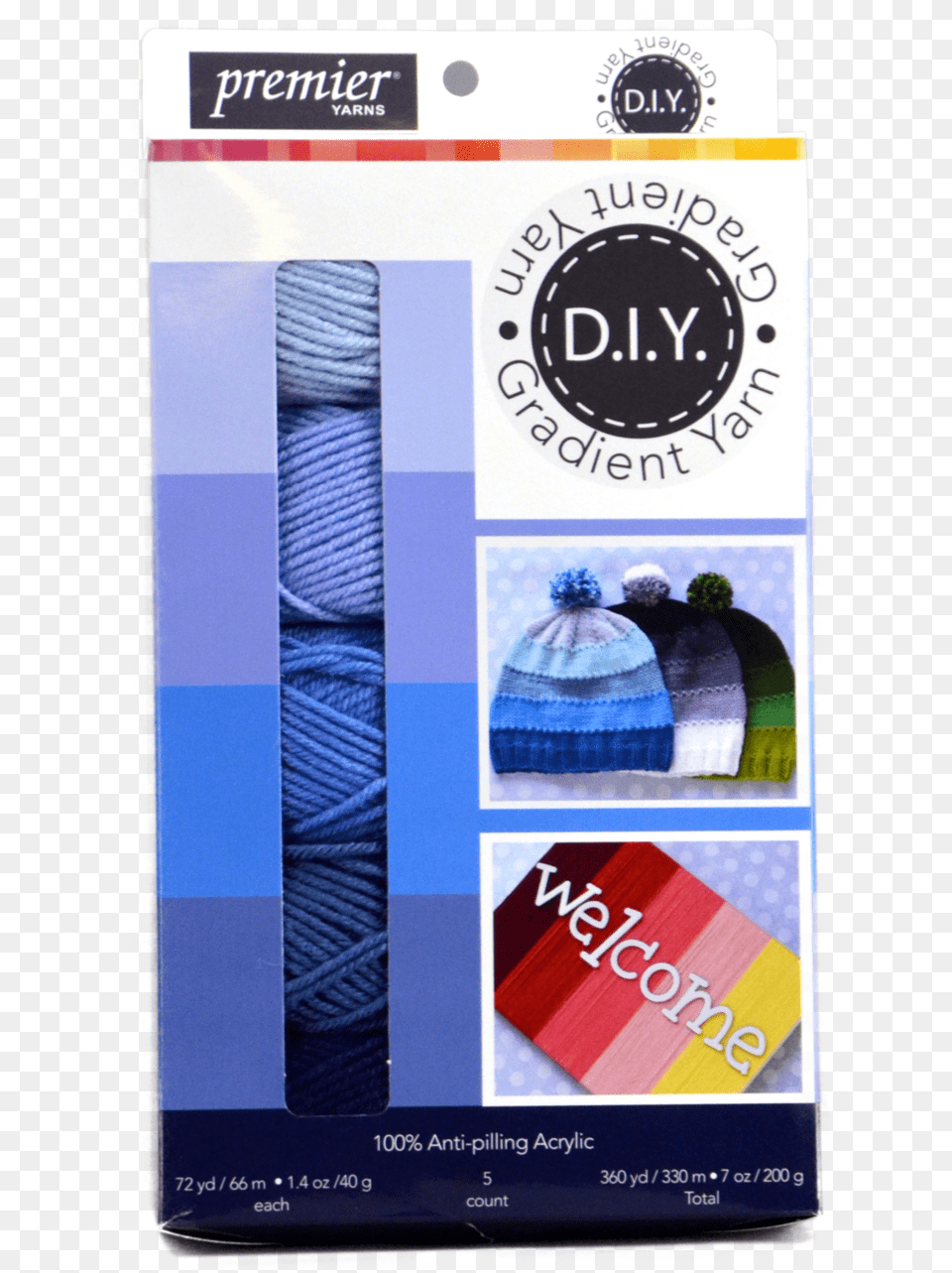 Premier Gradient Yarn Box Review Color Gradient, Cap, Clothing, Hat, Beanie Free Png
