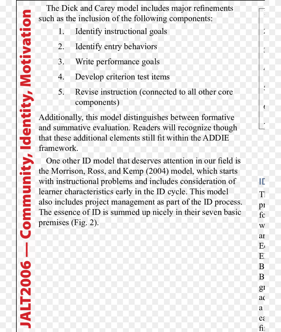 Premises Underlying The Instructional Design Process, Page, Text Free Png Download