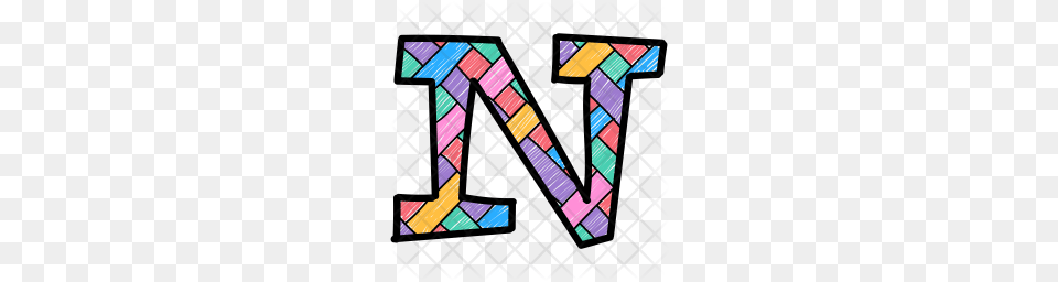 Premium Alphabet Letter N Icon Art, Number, Symbol, Text Free Png Download