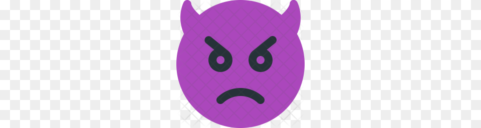 Premium Angry Devil Icon Download, Purple, Applique, Pattern Free Transparent Png