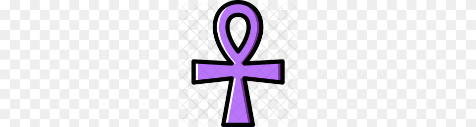 Premium Ankh Icon, Purple, Cross, Symbol Png Image