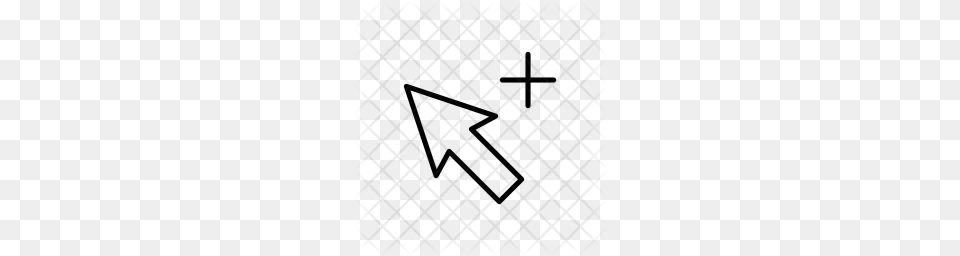 Premium Arrow Mouse Pointer Click Add Item Icon Download, Pattern Free Transparent Png