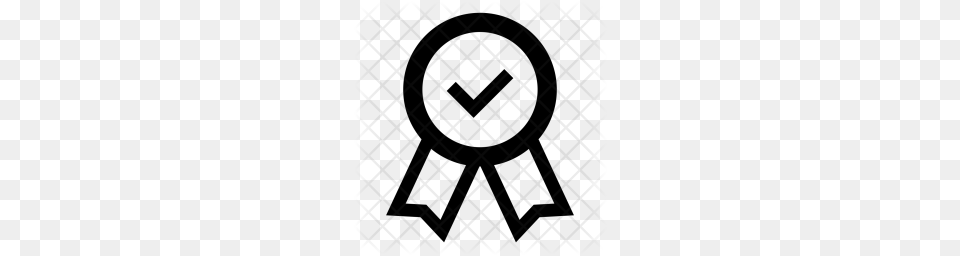 Premium Award Medal Badge Winner Win Achievement Ribbon Icon, Pattern Png Image
