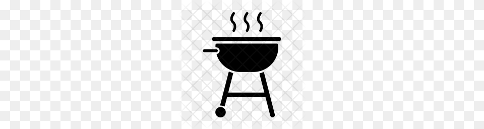 Premium Barbecue Grill Icon Download, Silhouette, People, Person, Pattern Free Png
