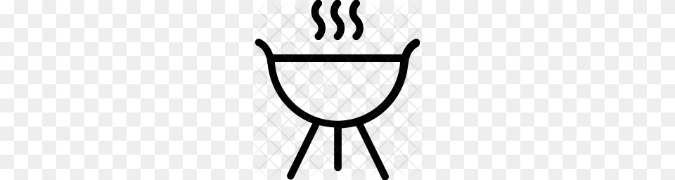 Premium Bbq Grill Icon, Pattern Png Image