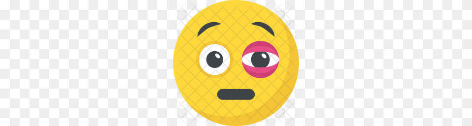 Premium Black Eye Emoji Icon Download, Disk, Face, Head, Person Png
