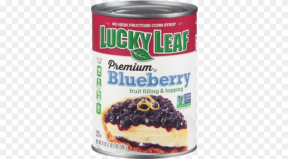 Premium Blueberry Fruit Filling Amp Topping Lucky Leaf Blueberry Pie Filling, Tin, Produce, Plant, Food Free Png