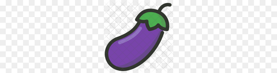 Premium Brinjal Icon Download, Food, Produce, Eggplant, Plant Png Image
