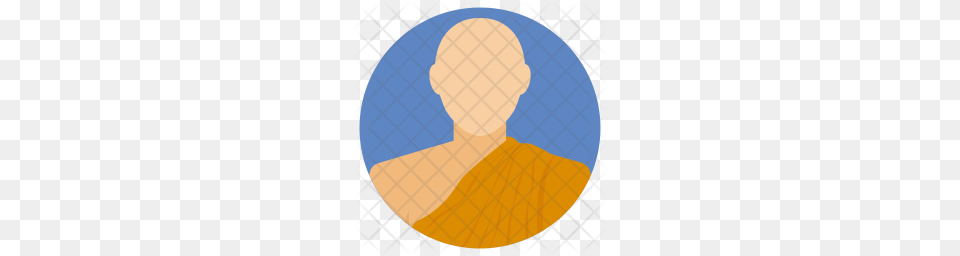 Premium Buddhist Monk Icon Download, Person, Body Part, Face, Head Free Png