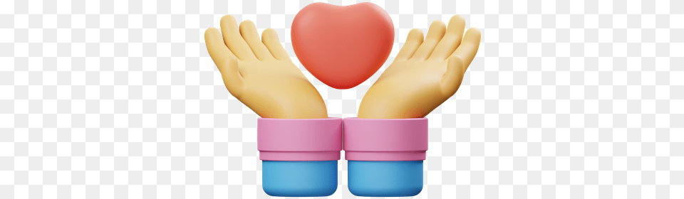 Premium Caring Love 3d Illustration In Obj Or Happy, Balloon, Clothing, Glove, Body Part Png Image