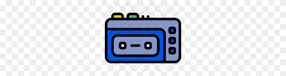 Premium Cassette Tape Recorder Music Device Instrument Icon, Cassette Player, Electronics, Scoreboard Png Image