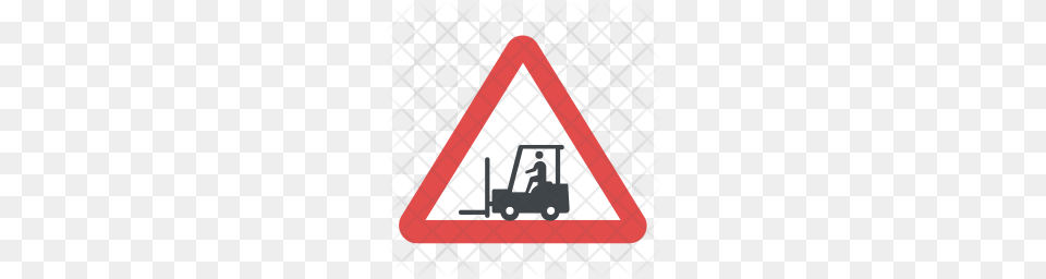 Premium Caution Forklift Icon Download, Symbol, Sign, Road Sign, Dynamite Free Transparent Png