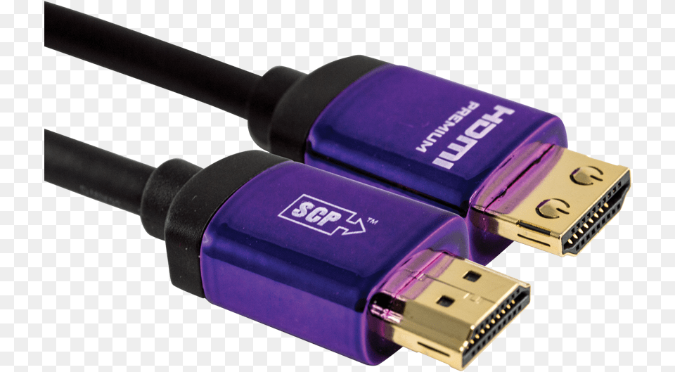 Premium Certified Ultra Violet Kabel Hdmi Z Certyfikatem, Cable, Adapter, Electronics Free Png
