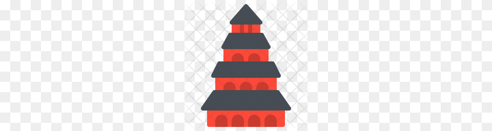 Premium Chinese Temple Icon Architecture, Bell Tower, Building, Tower Free Png Download