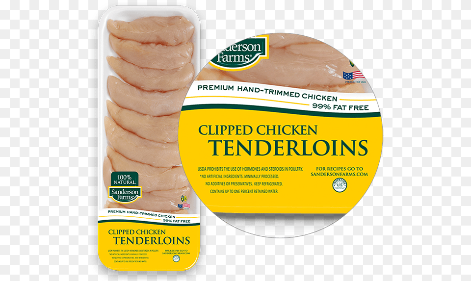 Premium Clipped Chicken Tenderloins Sanderson Farms Chicken Tenders, Weapon, Blade, Cooking, Food Free Png Download