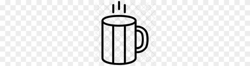 Premium Coffee Mug Icon Download, Pattern Free Transparent Png