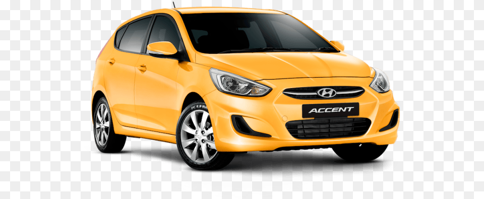 Premium Compact Hyundai Accent Yellow V2 Hyundai Accent Sport Hatchback 2017, Car, Vehicle, Transportation, Sedan Free Png