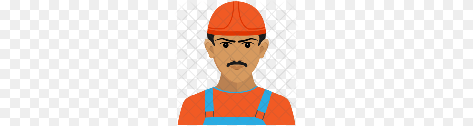 Premium Construction Worker Icon, Helmet, Clothing, Hardhat, Person Free Transparent Png
