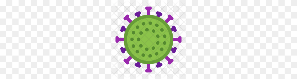 Premium Corona Virus Icon, Purple, Green, Pattern, Sphere Free Transparent Png