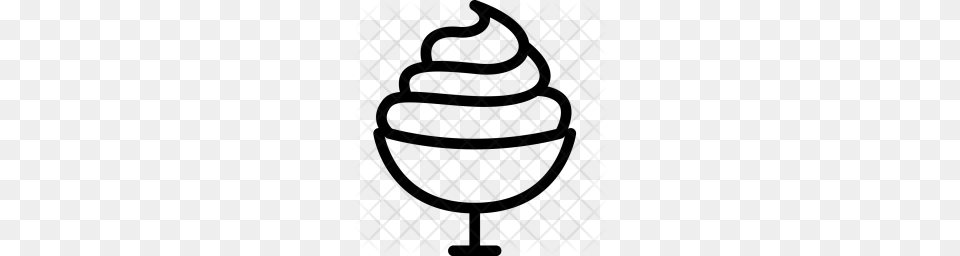 Premium Dessert Ice Cream Food Glass Eat Sweet Icon Download, Pattern Png