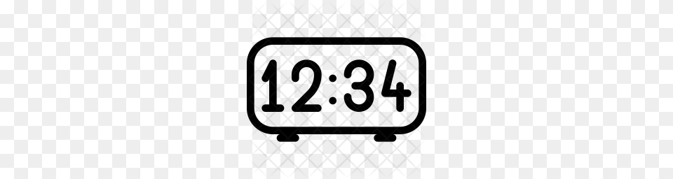 Premium Digital Alarm Clock Icon Download, Pattern, Texture Png Image