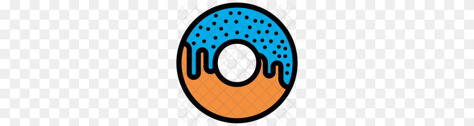 Premium Doughnut Icon, Food, Sweets, Disk, Logo Free Png Download