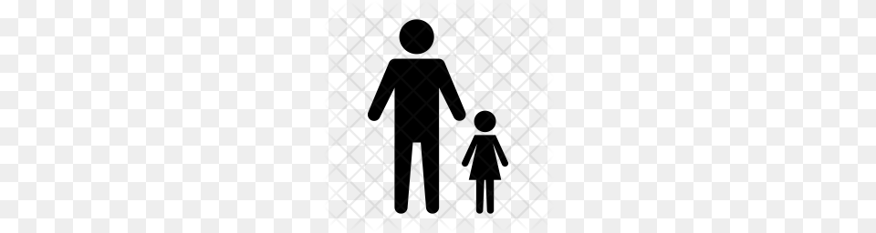 Premium Family Icon Silhouette, Pattern Free Png Download