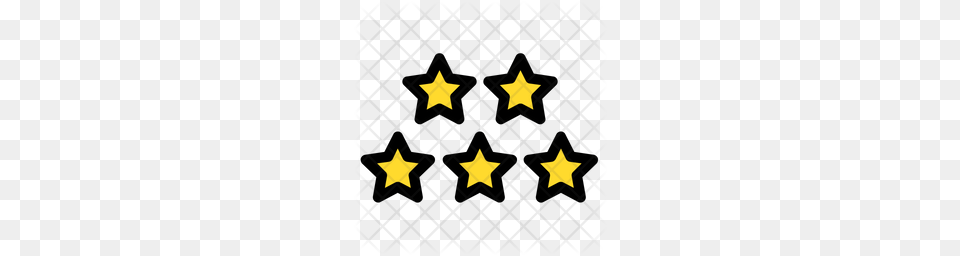 Premium Five Stars Icon Symbol, Star Symbol Free Png Download