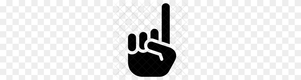 Premium Foam Finger Icon People, Person, Pattern, Silhouette Free Png Download