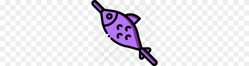 Premium Fried Fish Salad Icon, Purple, Smoke Pipe Free Png Download