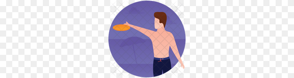 Premium Frisbee Icon Download, Person, People, Adult, Sport Free Transparent Png