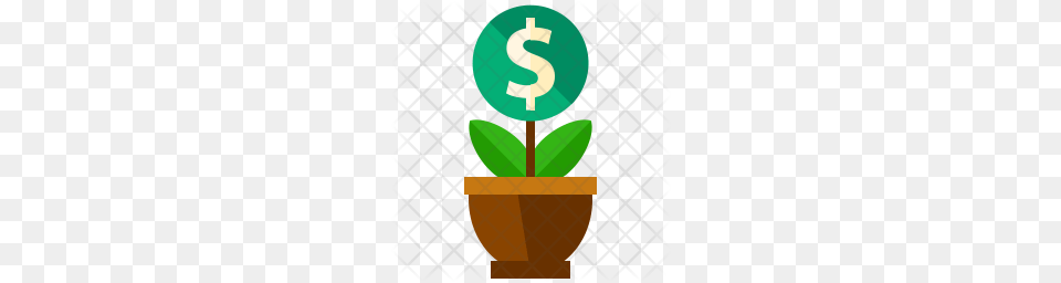 Premium Grow Money Icon Download, Leaf, Plant, Potted Plant, Text Png Image