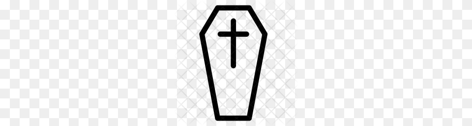 Premium Halloween Coffin Death Funeral Cross Icon, Pattern, Home Decor Free Png