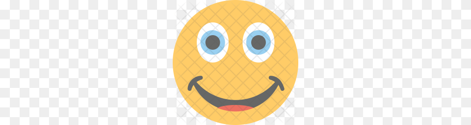 Premium Happy Emoji Icon Download, Disk, Food, Fruit, Plant Free Transparent Png