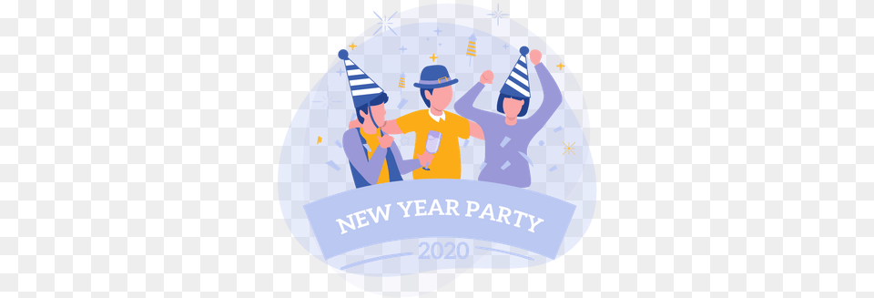 Premium Happy New Year Illustration Download In U0026 Vector Event, Clothing, Hat, Person, Face Free Transparent Png