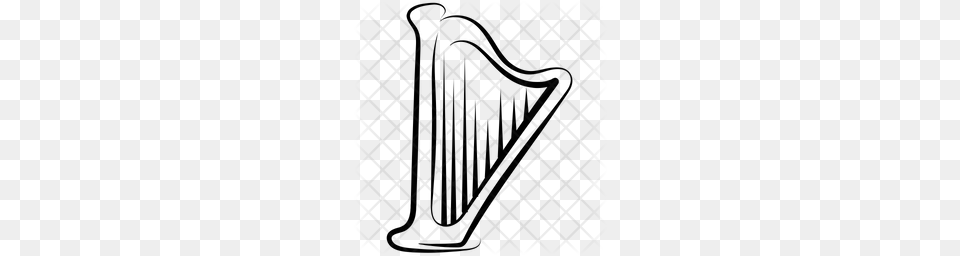 Premium Harp Icon Download, Pattern, Texture, Grille Free Png