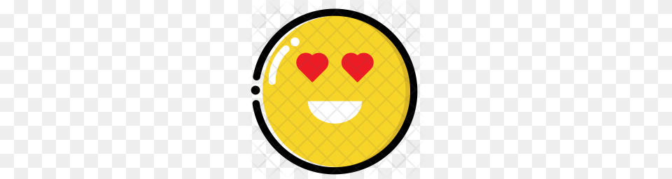 Premium Heart Eye Emoji Icon, Balloon Free Png