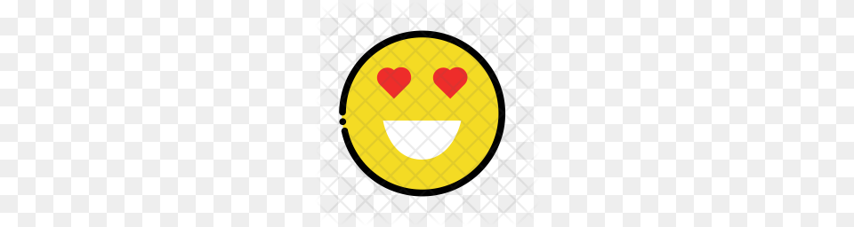 Premium Heart Eye Emoji Icon Download, Disk Free Png