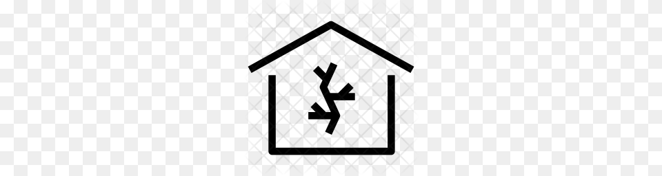 Premium House Crack Icon Pattern, Home Decor Free Png Download
