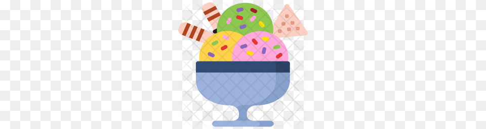 Premium Ice Cream Bowl Icon Download, Dessert, Food, Ice Cream Png Image