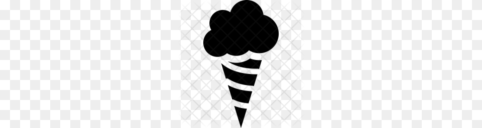 Premium Ice Cream Cone Icon Pattern, Silhouette Free Png Download