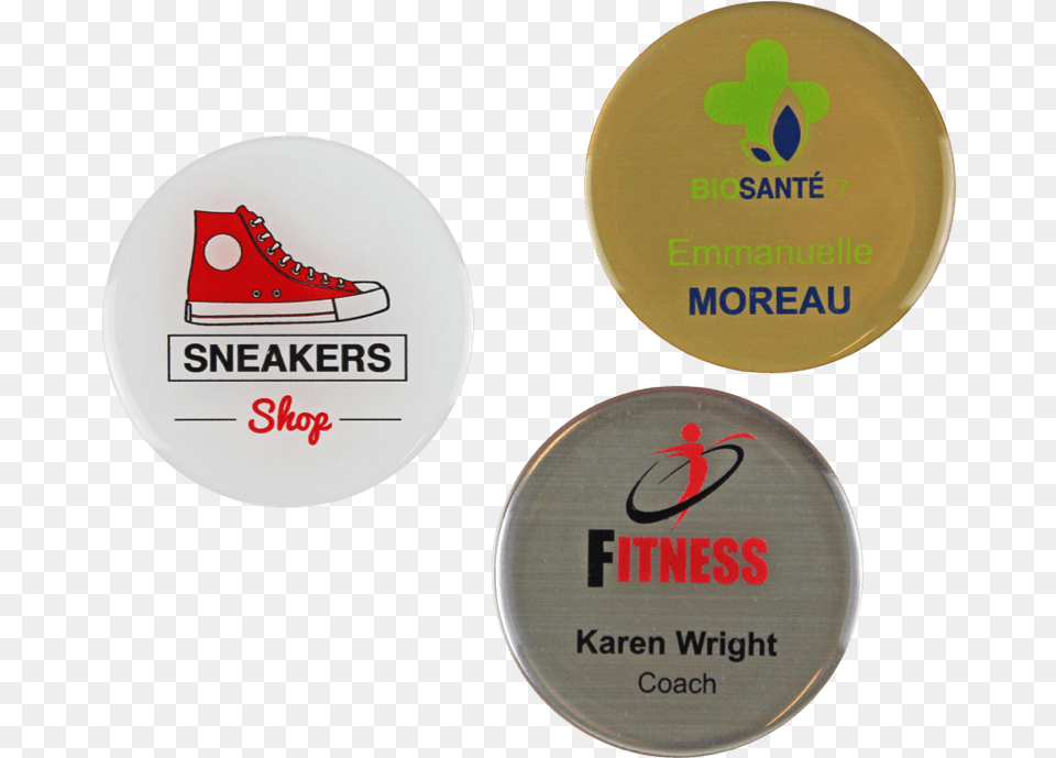 Premium Impress Name Badge 50 Mm Roundtitle Premium Namensschild Rund, Clothing, Footwear, Logo, Shoe Free Png